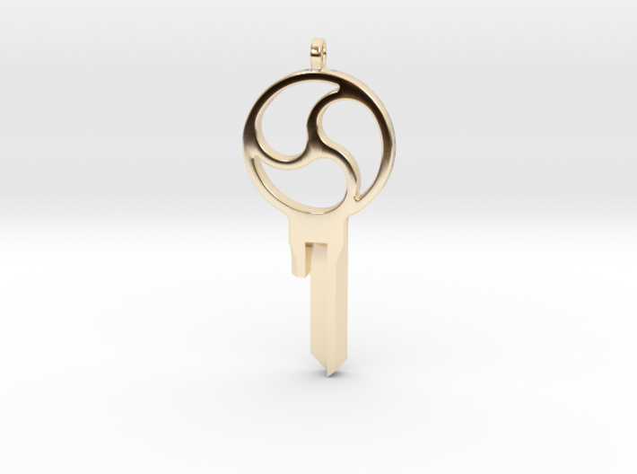Triskelion Key Blank for CustomChastity Lockset 3d printed