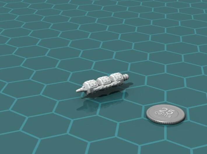 Bux Freighter 3d printed Render of the model, with a virtual quarter for scale.