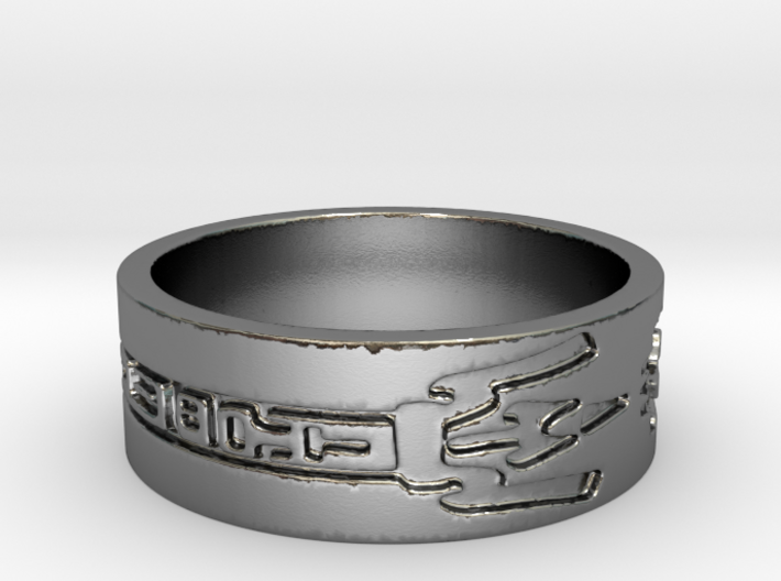 Engraved Atlantean Sword Ring 3d printed 