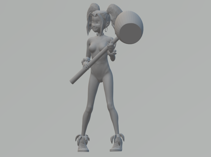 Nude Female Harley Gwen 1 with big hammer NSFW  3d printed 