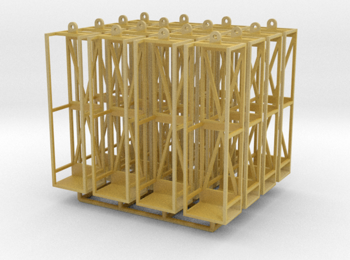 1/50 concrete form cages 3d printed
