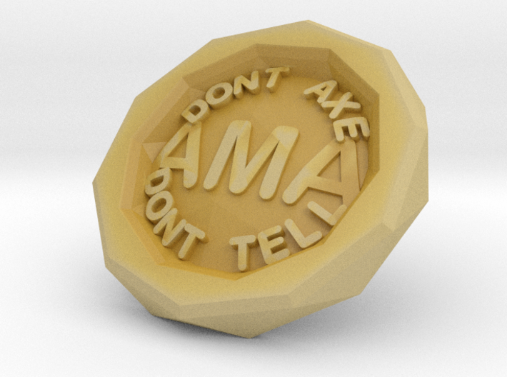 Axe Murderers Anonymous - Sobriety Chip (metal) 3d printed