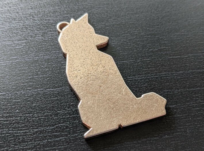 Fox shape keychain 3d printed 