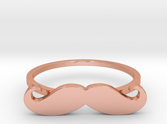 Mustach Ring, Schnurrbart Ring Größe 50 (DE) 3d printed