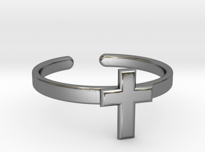Ring mit Kreuz Größe 50 (DE) 3d printed