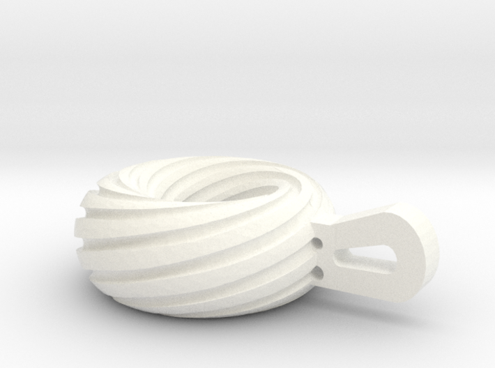 one way abha coil pendant necklace 55 x 40 x 1.6mm 3d printed