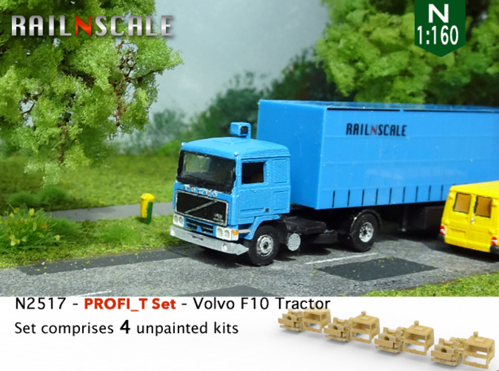 PROFI_T Set: 4x Volvo F10 4x2 tractor (N 1:160) 3d printed