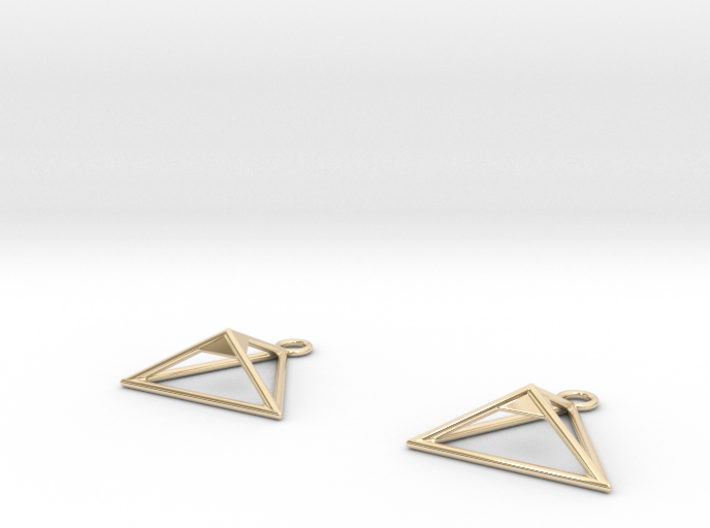Sacred Trigon Earrings 3d printed