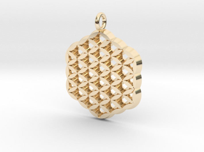Flower of life squared Pendant 3d printed
