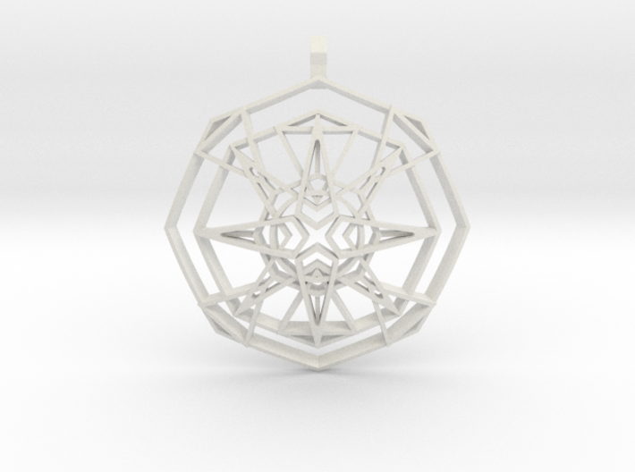 Metatron's Fire-Star (Domed) 3d printed