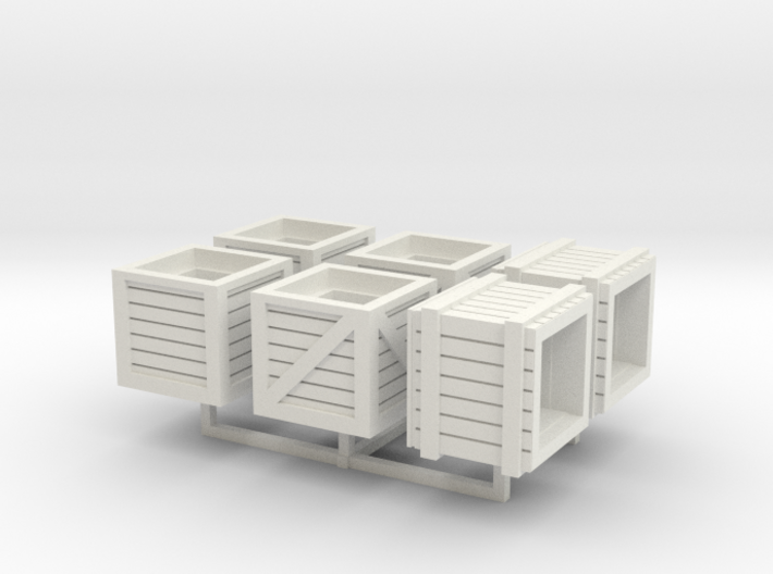 HO/OO OPEN Crate Assortment set of 6 3d printed