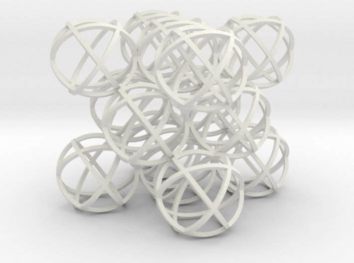 Packed Spheres Cuboctahedron - 3.6&quot; 3d printed