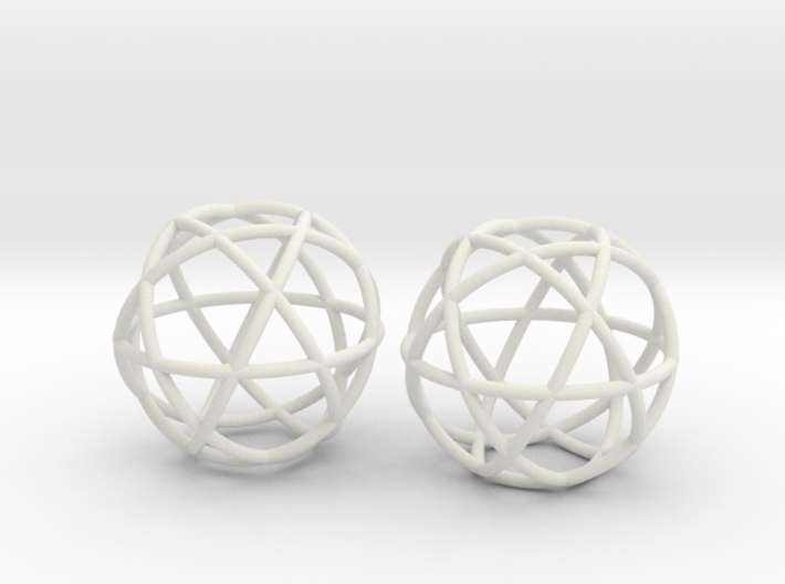 Penta Sphere pair, .6&quot; diam 3d printed