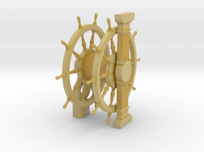 1/64 Ship's Wheel (Helm) for Ships-of-the-Line 3d printed