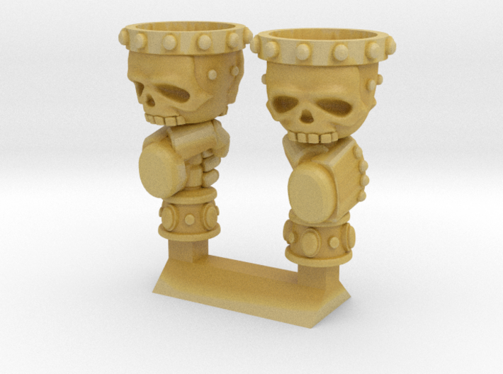 Skull Chalices (Left & Right-Handed) 3d printed 