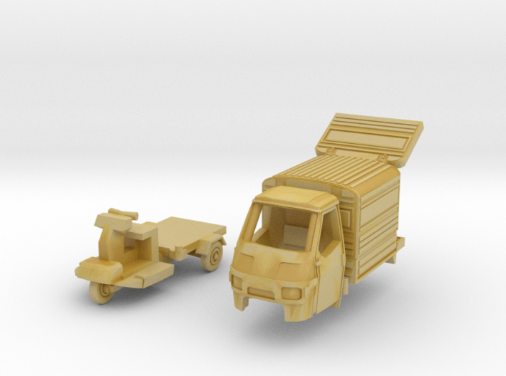 Piaggio Ape Furgone 50 with open tailgate (N 1:160 3d printed 