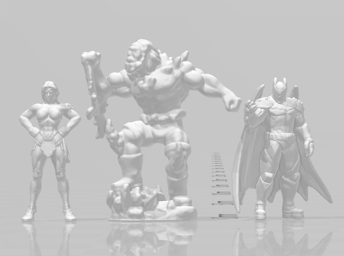 Superman Doomsday HO scale 20mm miniature models 3d printed 