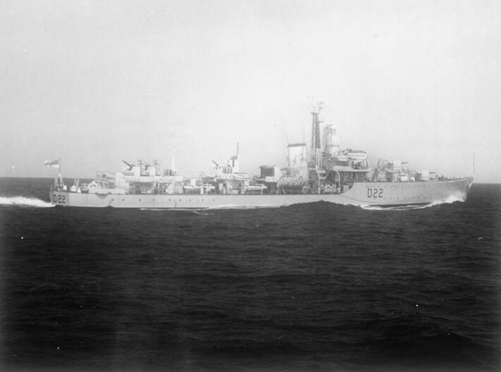 Nameplate HMS Aisne 3d printed Battle-class destroyer HMS Aisne.