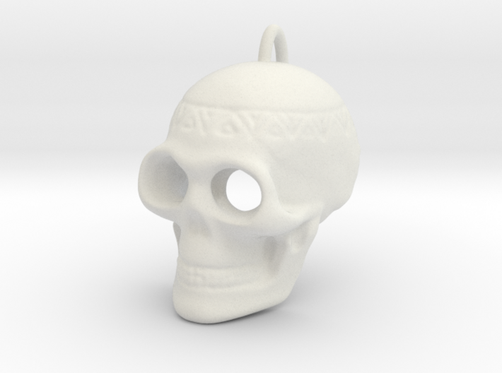 Pendant Skull (with pendant ring) 3d printed