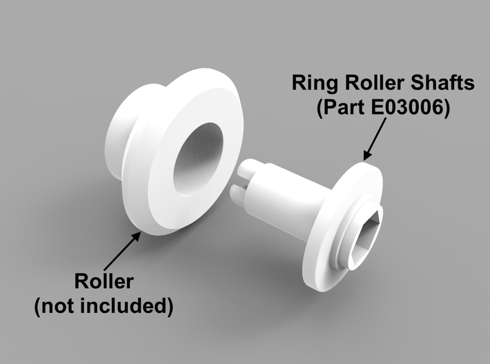 Simrad Ring Roller Shafts (6) - WPxx Models (V4228NLW7) by i3dgear
