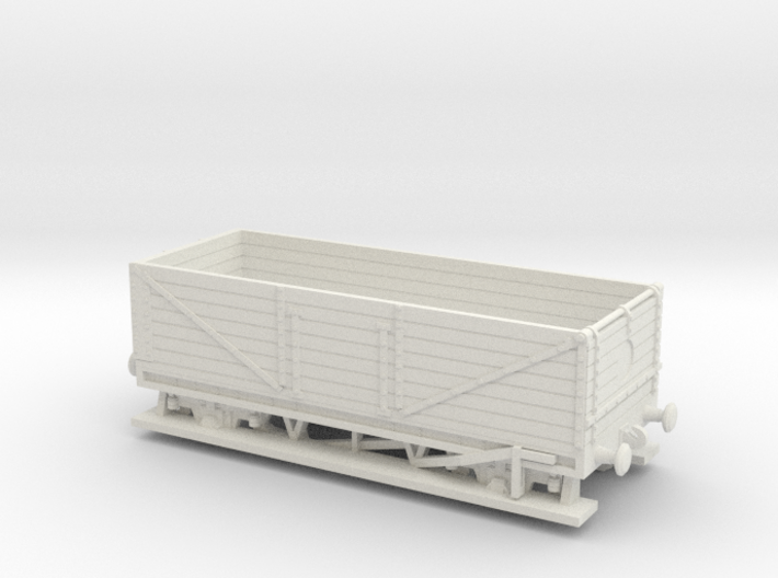 HO/OO LWB Long 7-plank wagon v1.5 Chain 3d printed