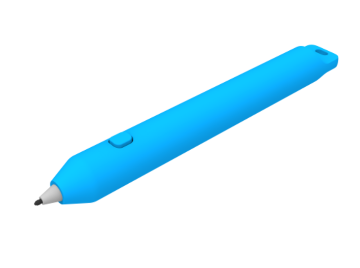 Smooth Marker Pen Grip - medium with button 3d printed 
