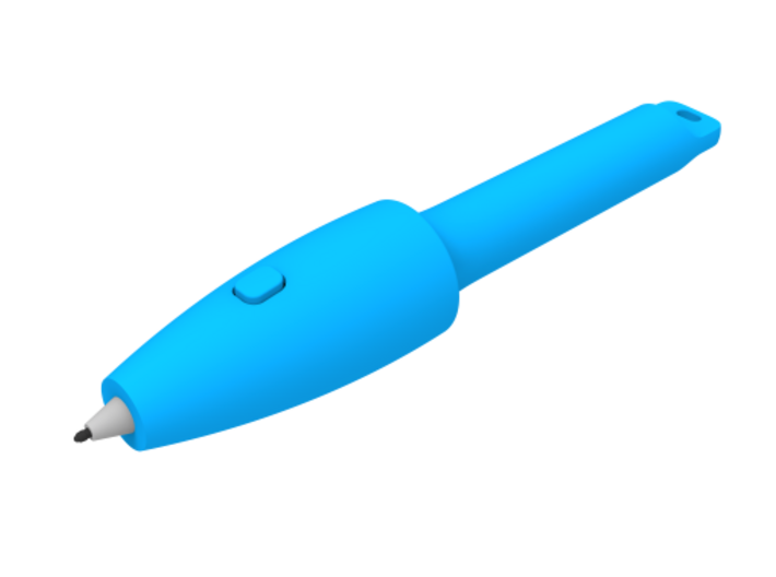 Smooth Conical Pen Grip - small with button 3d printed 