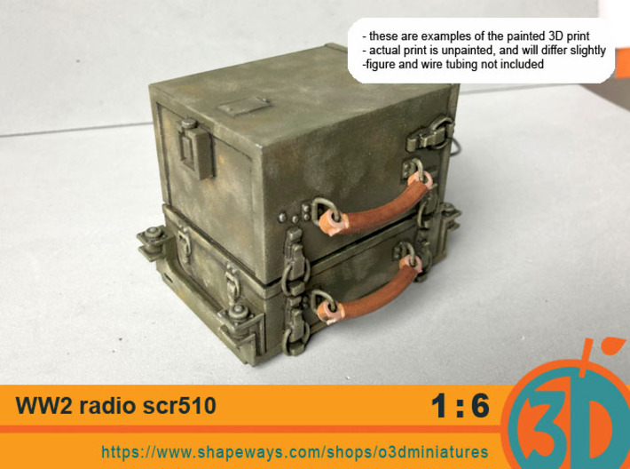WW2 SCR 510 radio 1/6 scale (one piece) 3d printed 