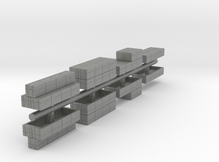 Plasmor concrete block wagon loads - Spru of 8 3d printed