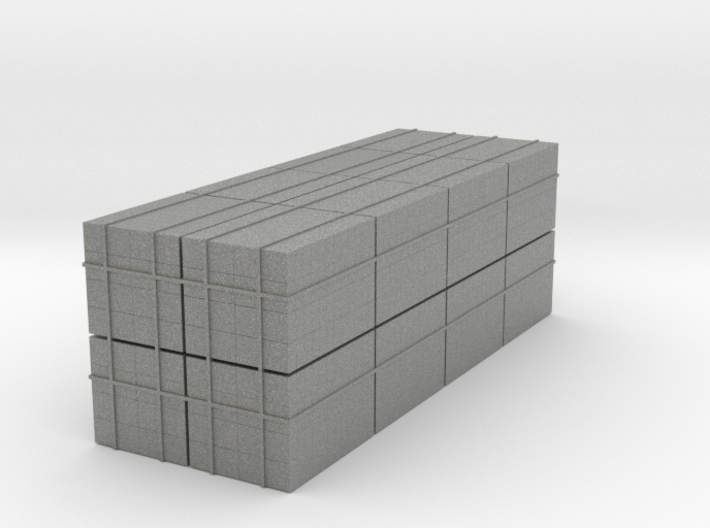 Plasmor concrete block wagon load - N gauge 3d printed