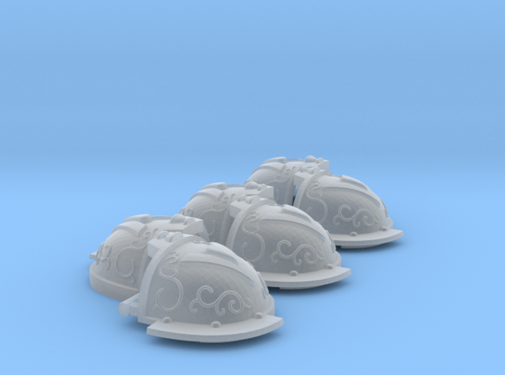 Grievous ptrn Shoulder Pads: Tear Fire Support v2 3d printed 