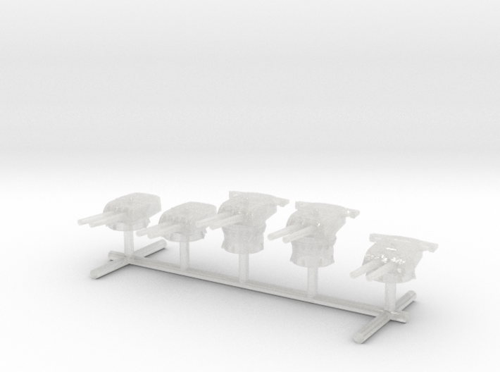 1/1250 IJN Type 50 year 3 turrets (8in) 1944 Set 3d printed