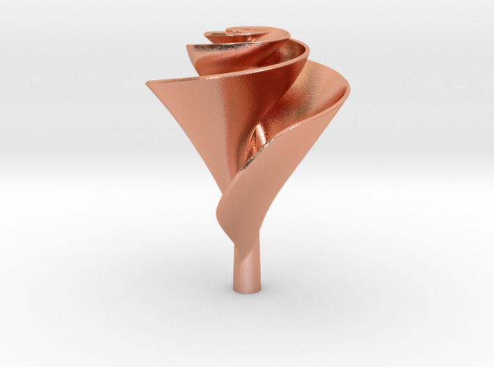 Clockwise Lily Shape Impeller 3d printed