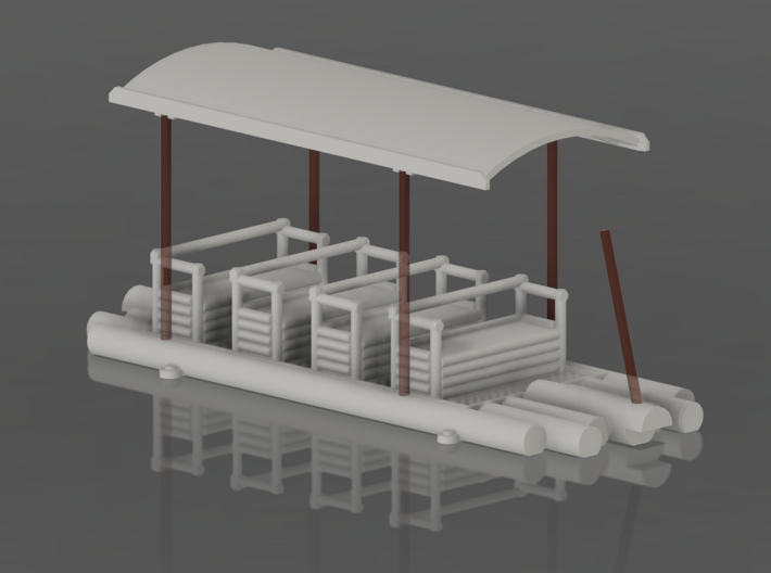 water raft roof (4 seats) 3d printed 
