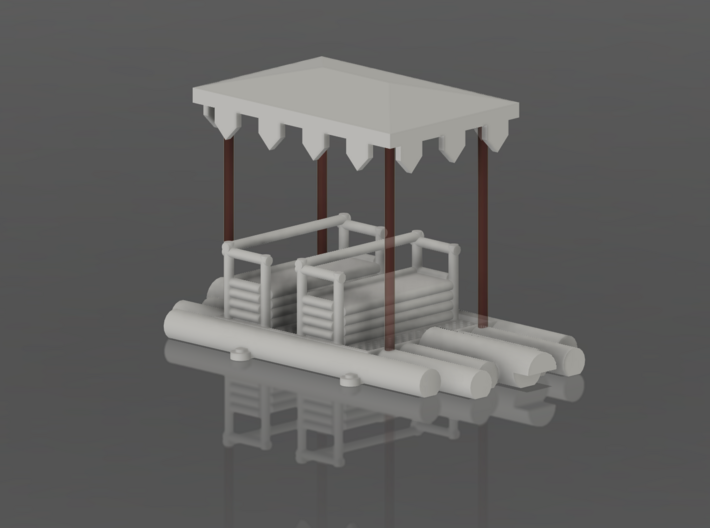 water raft roof (2 seats) 3d printed 
