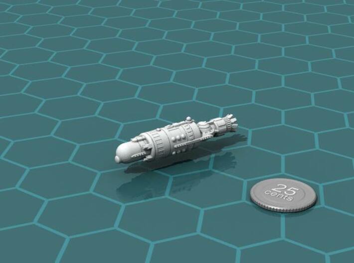 Anzu Dreadnought 3d printed Render of the model, with a virtual quarter for scale.