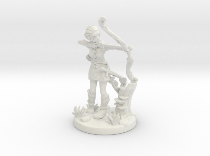 Female Elf Ranger - Level 1 Archer 3d printed 