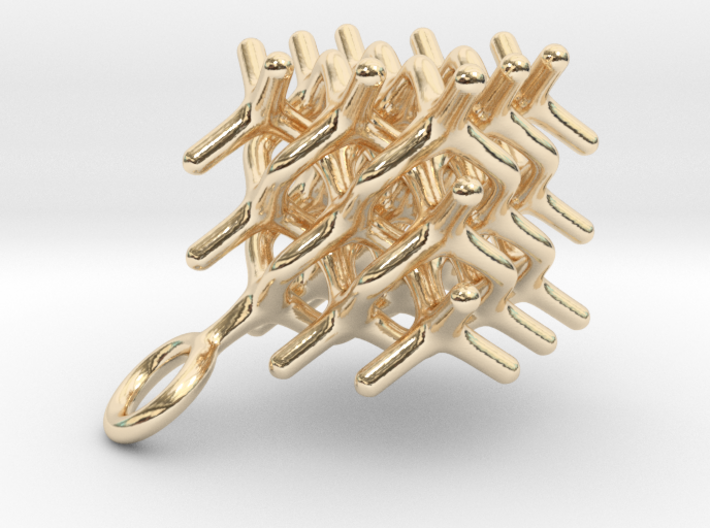 Diamond Cubic Necklace 3d printed