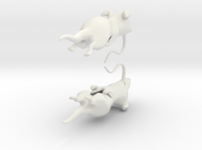 Rat Earings 3d printed 