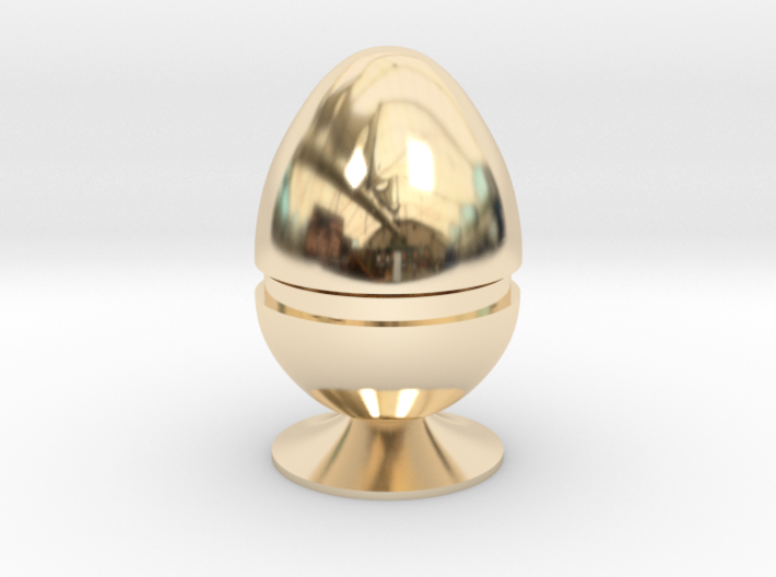 Two part hollow egg shell with foot 3d printed