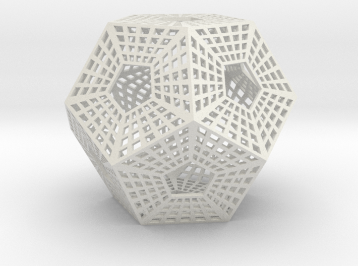 Dodecahedron with holes in it 3d printed 
