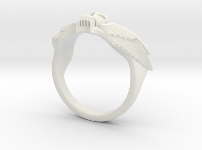 Winged Skull Ring 3d printed 