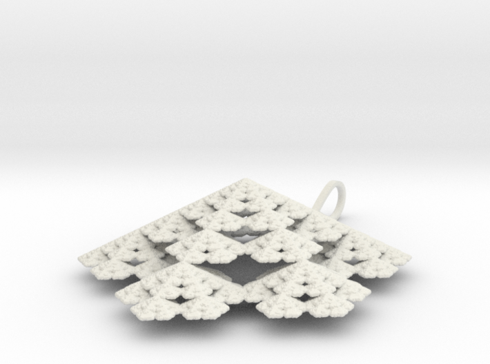 Snowflake fractal pendant / decoration by unellenu 3d printed 