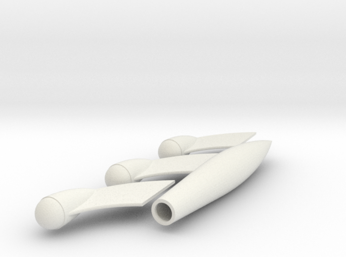 TinTin Rocket 20cm in parts 3d printed 