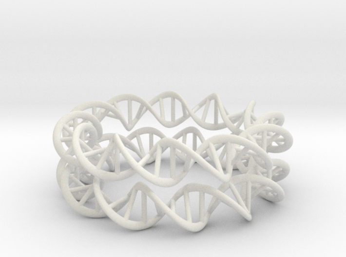Circular DNA Plasmid earrings 3d printed 