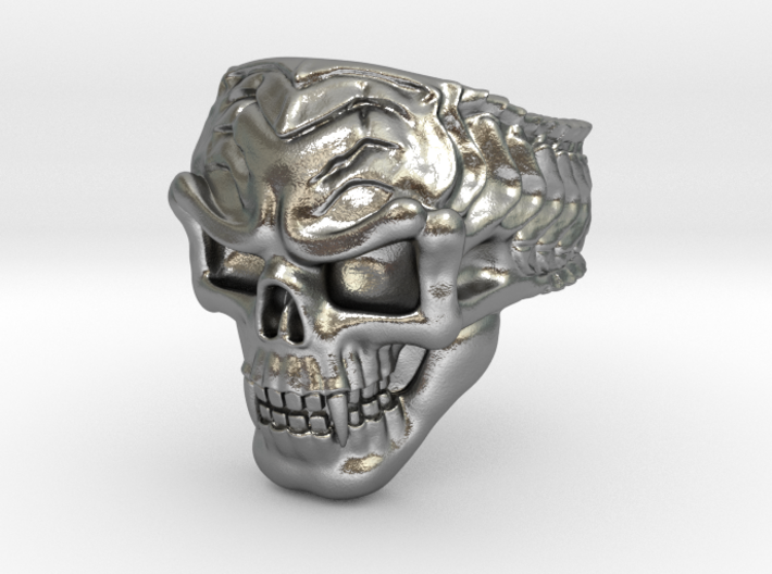 Vampire Skull Ring 3d printed 
