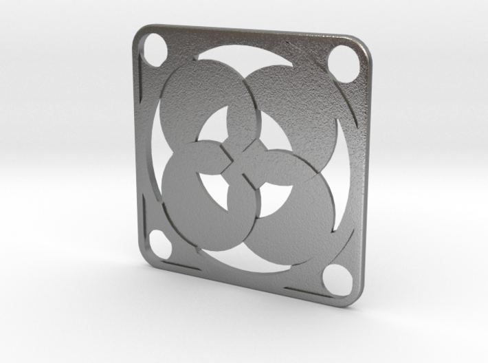 Square Pendant or Charm - Four Petals Bound 3d printed 