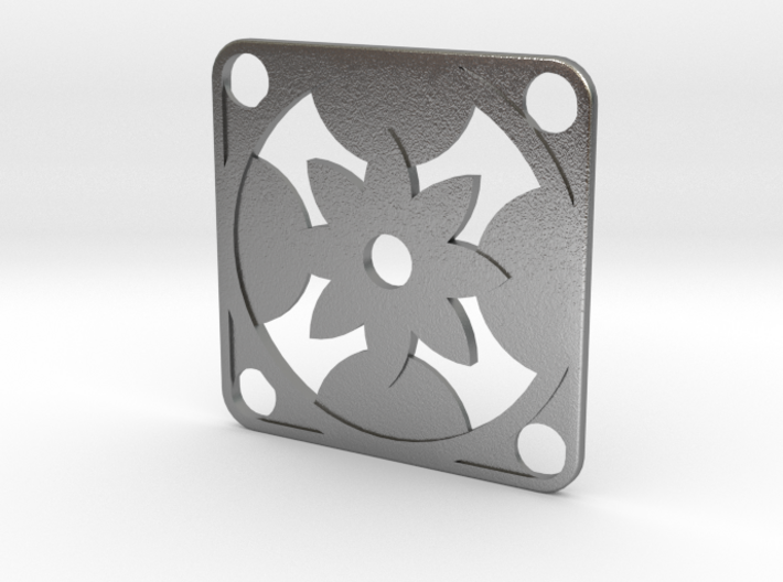 Square Pendant or Charm - Eight Petal Floating 3d printed 