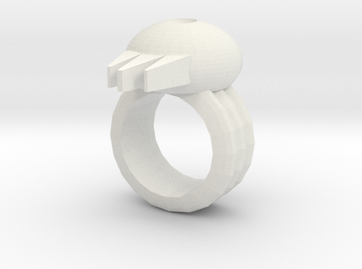 BJD, SD Triple Band Skull Cosplay Ring 3d printed 