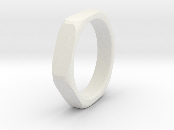 Wide (5mm) hex nut ring 3d printed 